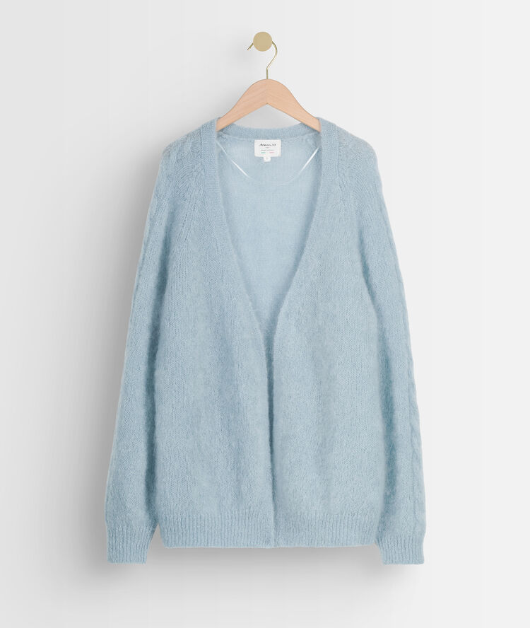 Gilet en mohair mélangé céladon rozelle.