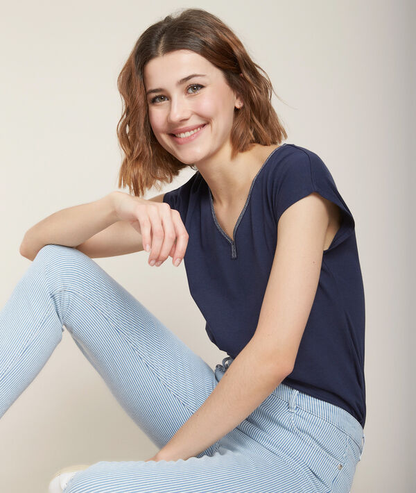 Tee-shirt en coton biologique bleu Robin | 1-2-3 Tee-shirt en coton biologique bleu Robin PhotoZ | 1-2-3