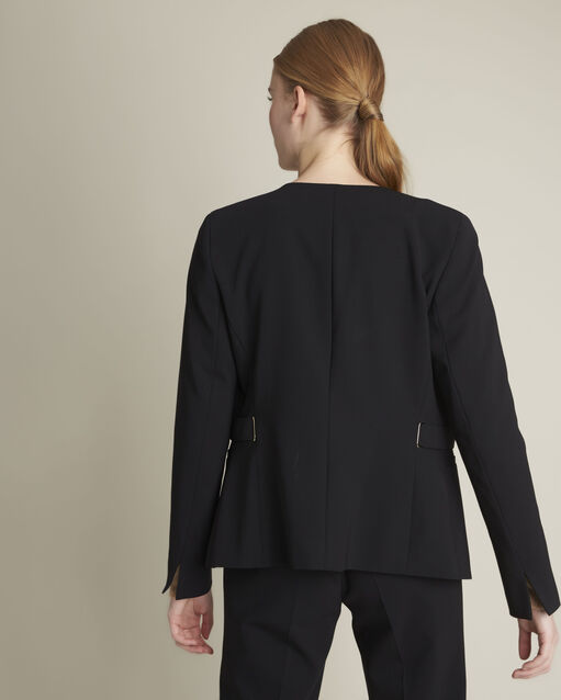 Veste en microfibre noire beatrice noir.