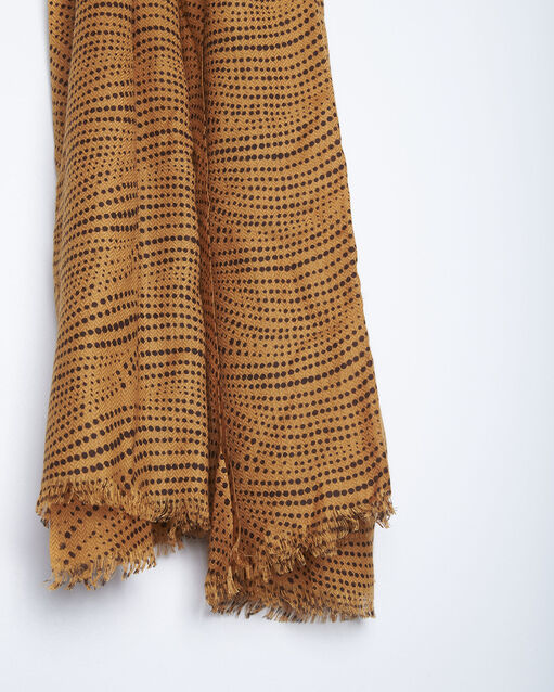 Bernsteinfarbener Schal mit Druckmuster Germaine (2) - Maison 123