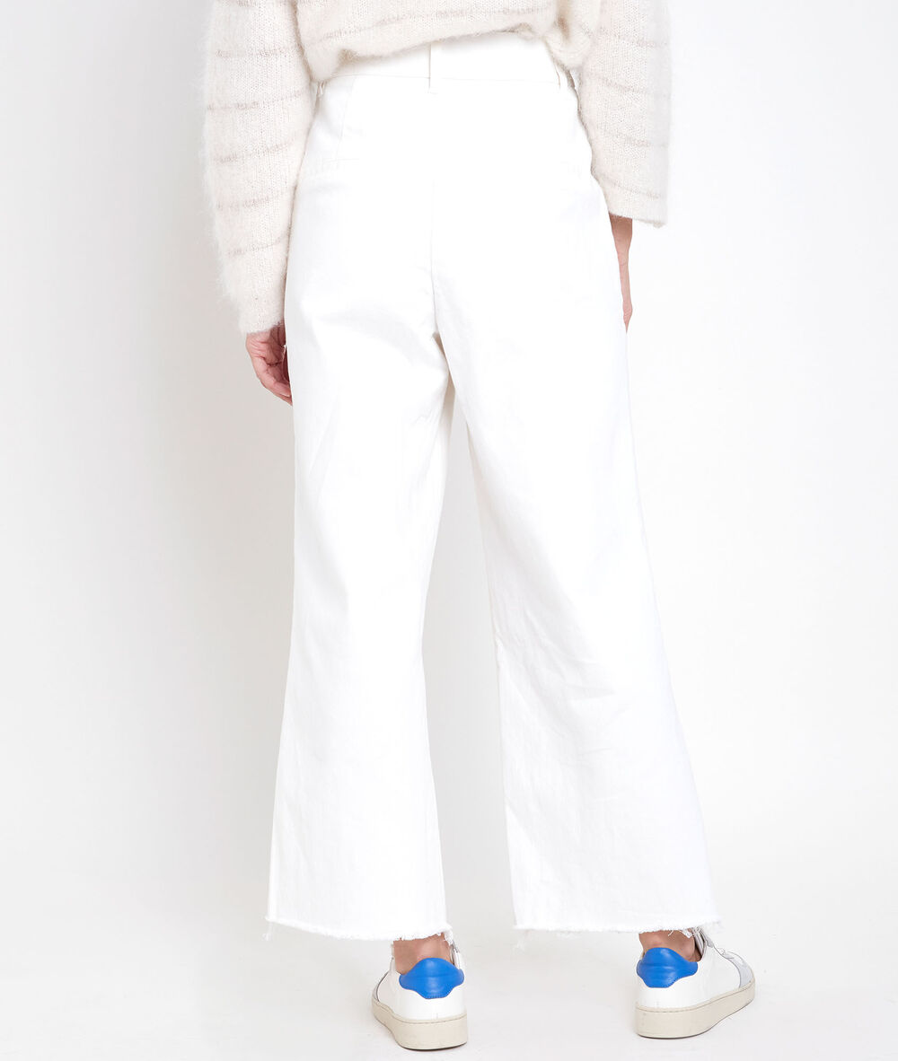 Pantalon à pont martin blanc.