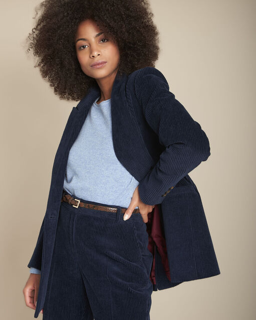 Veste velours marine Britney (1) - Maison 123