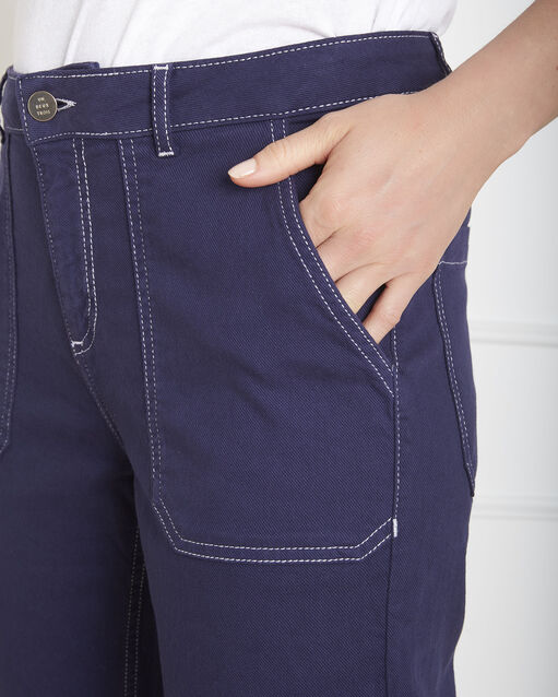 Indigofarbene boyfriend-jeans cool dunkles indigoblau.