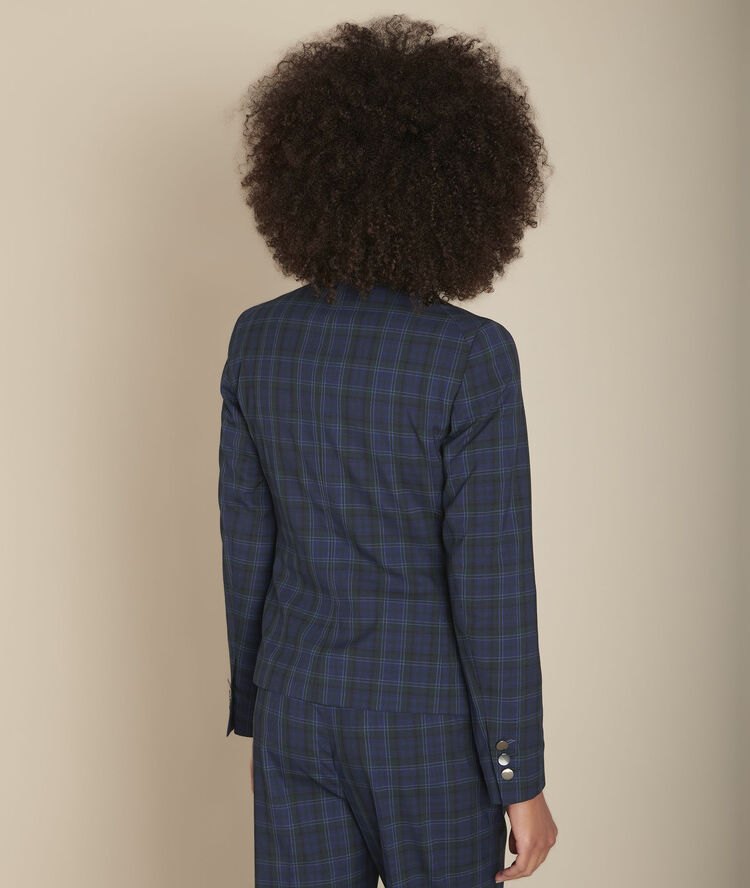 Veste à carreaux bertille marine.