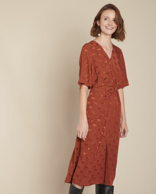 Robe jacquard asajou imprimé cheval Imagine (1) - Maison 123