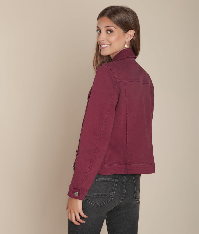 Veste en jean merlot clem bordeaux.