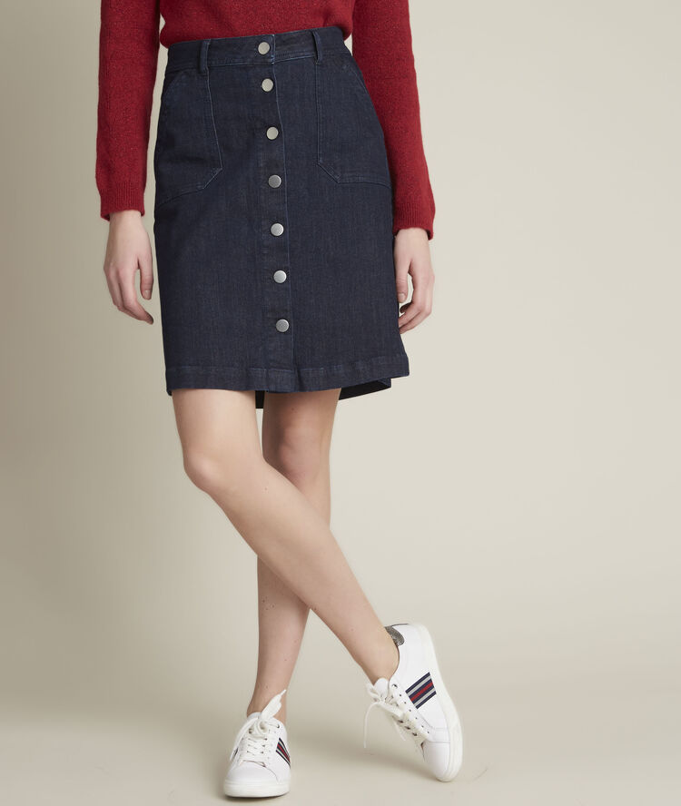 Jupe en denim ambre denim brut.