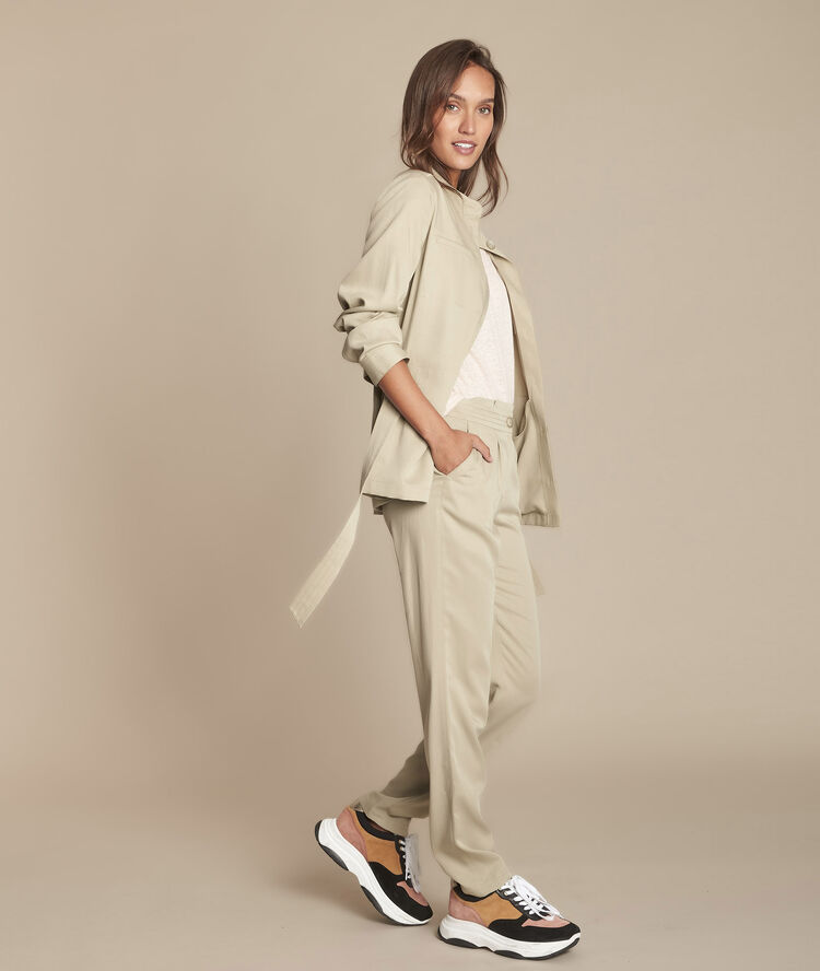 Kaki sigaretbroek elfe argile.