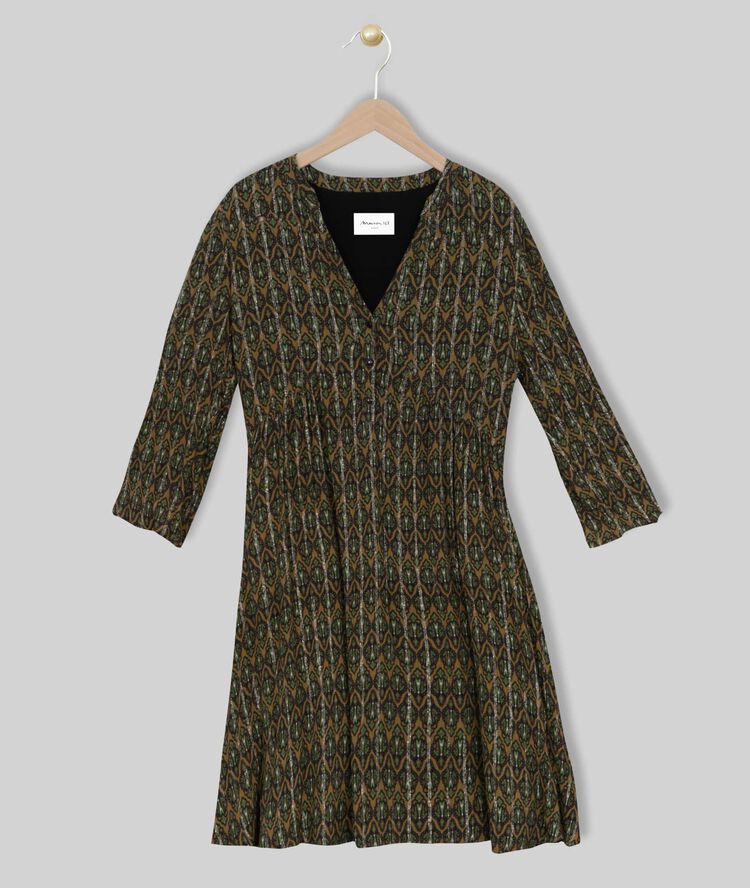 Robe courte imprimée calypso vert nil.