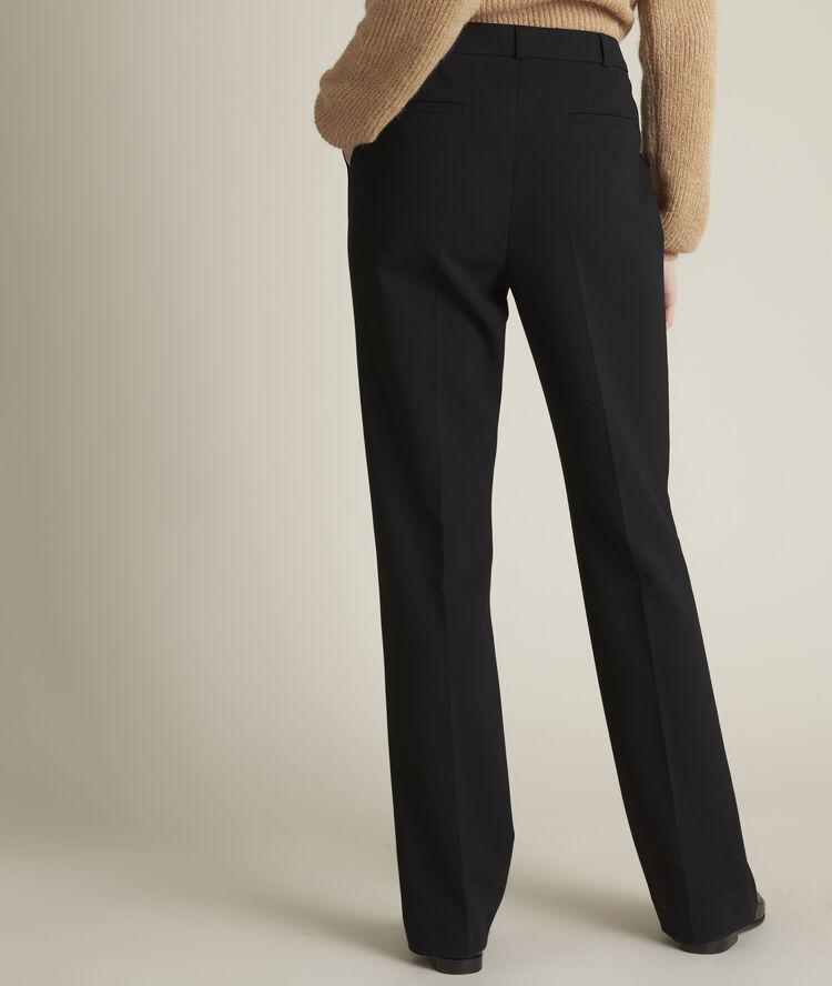 Pantalon en microfibre droit enio noir.