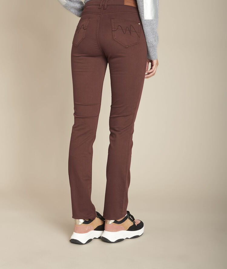 L'original 123 : droit satin de coton ébène sarah marron fonce.