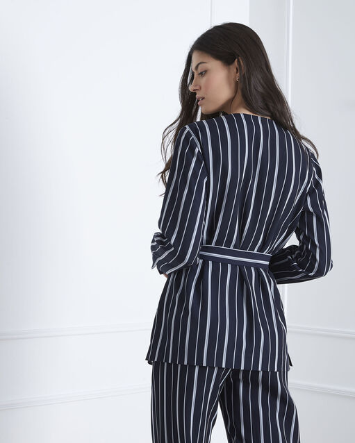 Veste marine rayée flora marine.