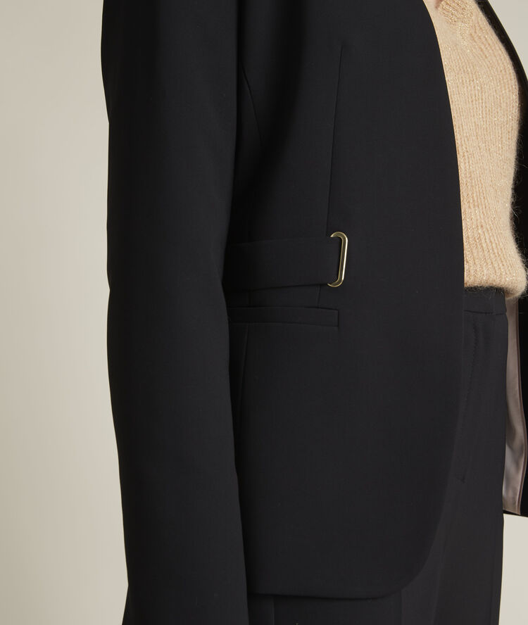 Veste en microfibre noire beatrice noir.