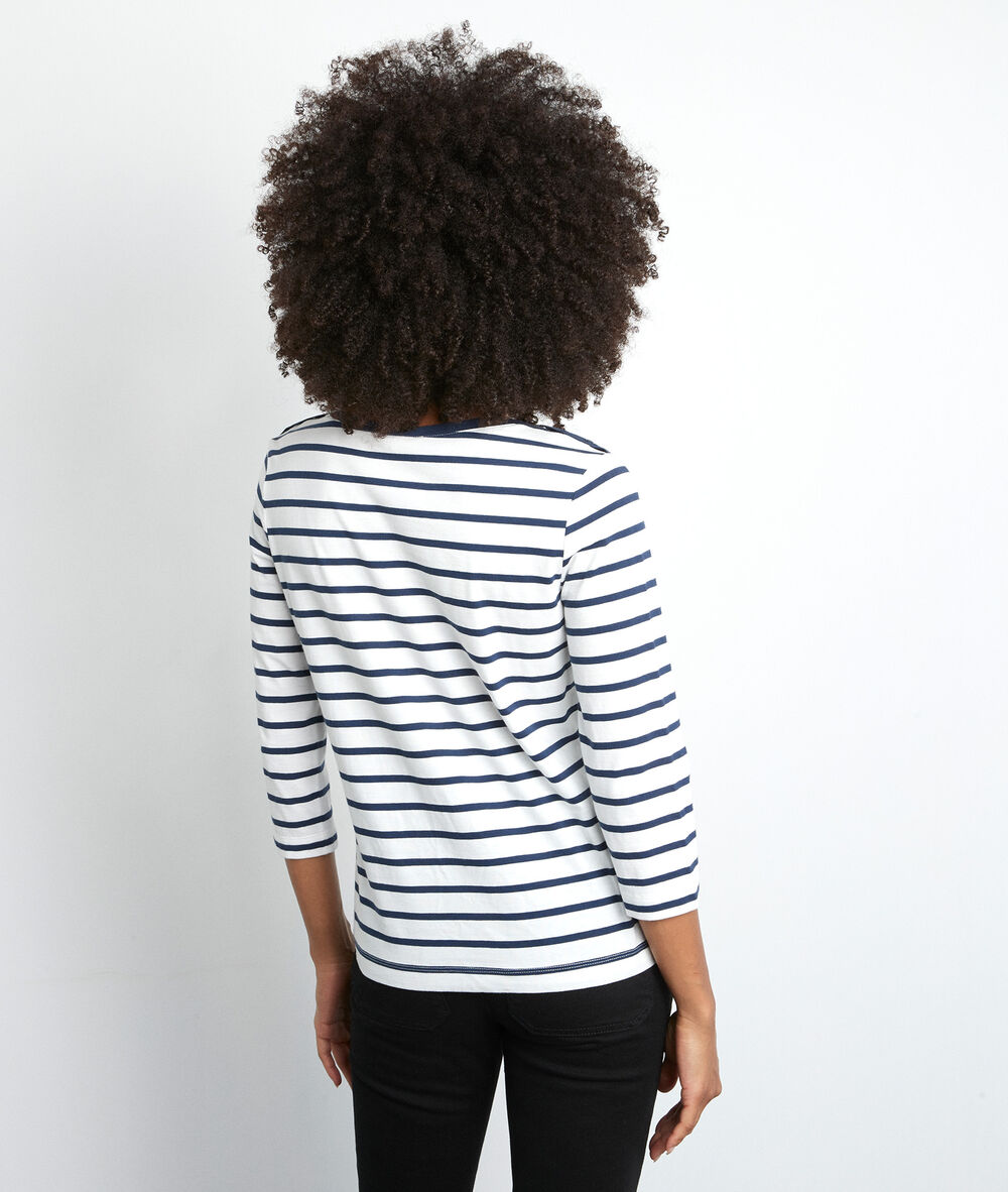 Geborduurd shirt in marinestijl espoir marine.