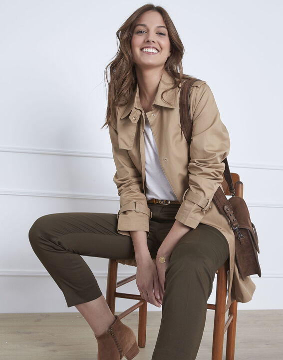 Trench droit beige ceinturé Dune | 1-2-3 Trench droit beige ceinturé Dune PhotoZ | 1-2-3