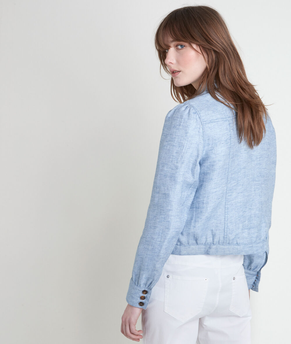 Veste en lin azur passion azur.