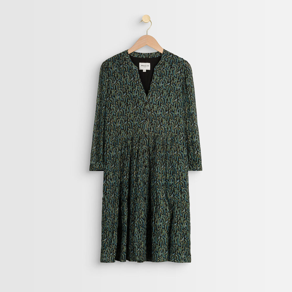 Robe imprimée kaki nadège kaki.