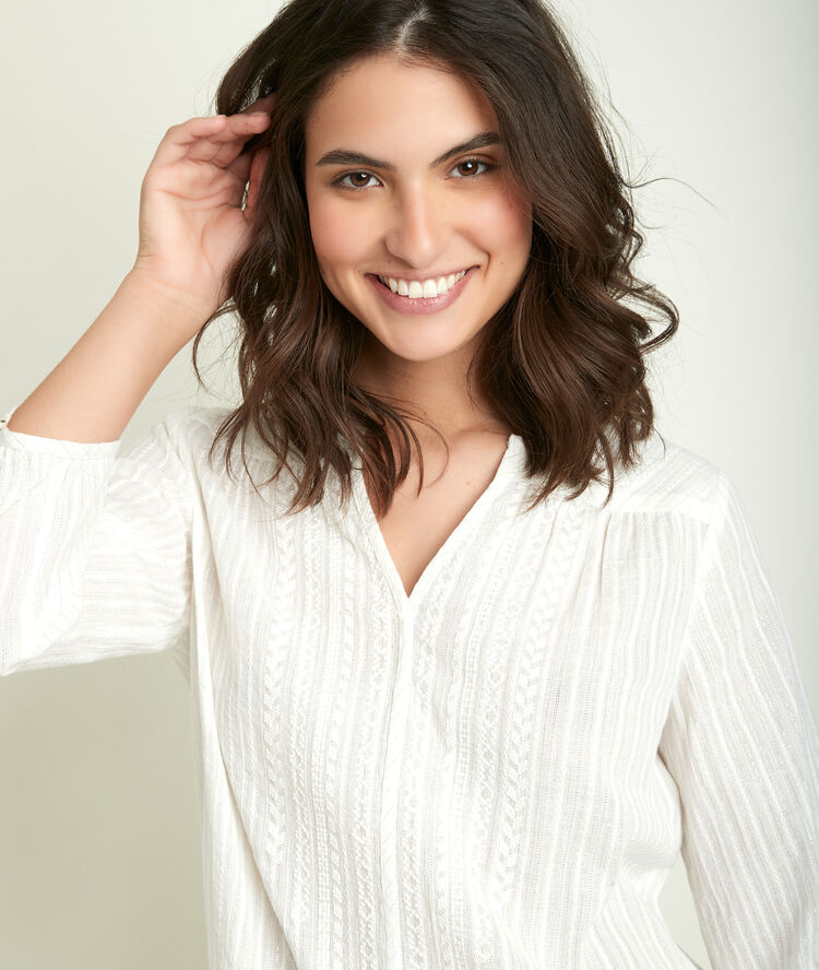 Blouse brodée eclipse blanc.