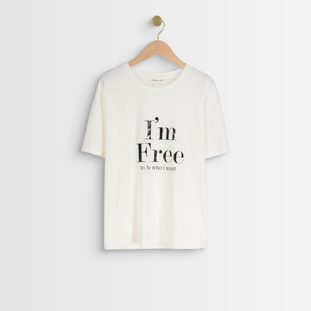 Tee-shirt blanc sérigraphié icare blanc.