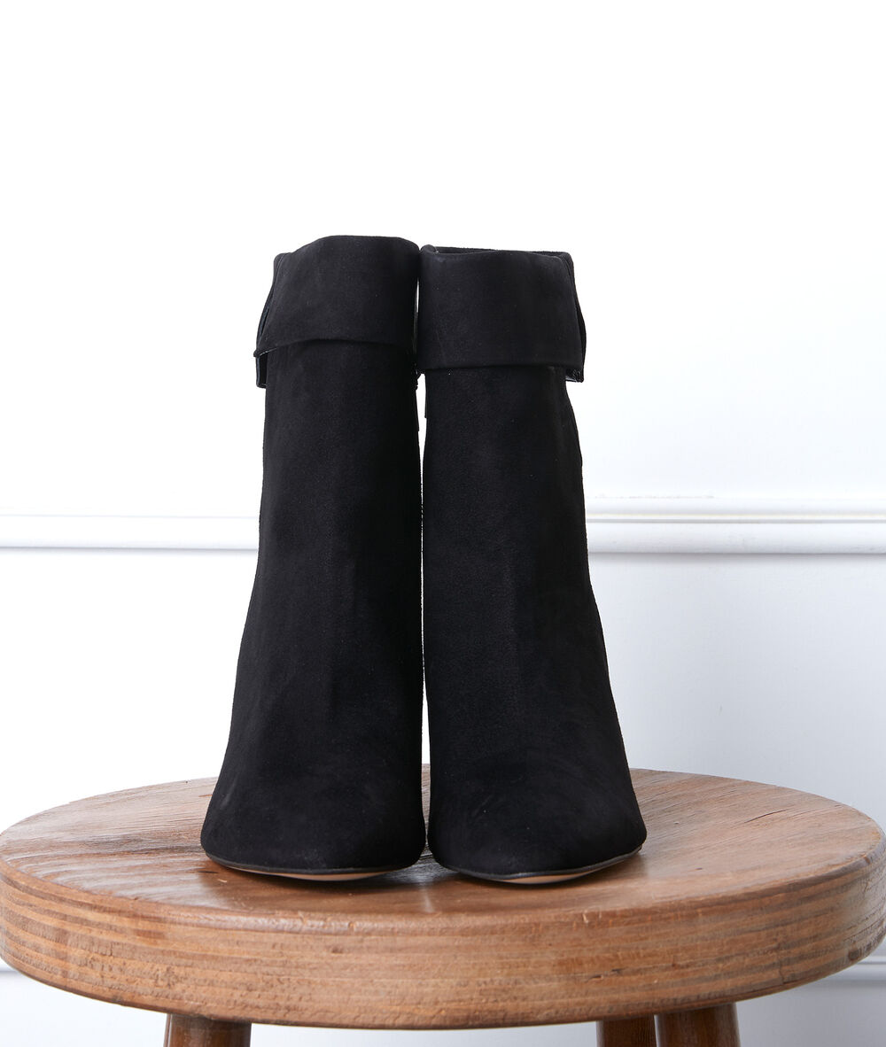 Bottines noires à talons valencia noir.