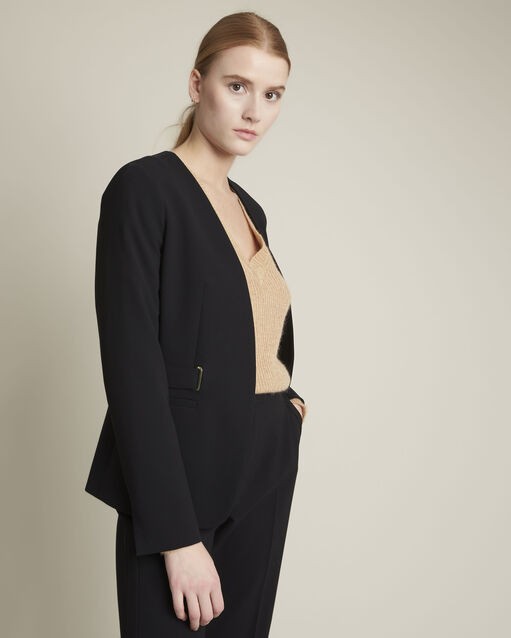 Zwart jasje van microvezel Beatrice (2) - Maison 123