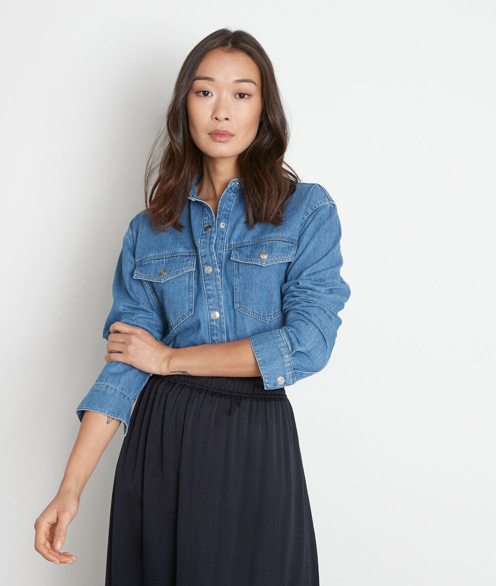 Chemise large en denim Arlene | 1-2-3 Chemise large en denim Arlene PhotoZ | 1-2-3