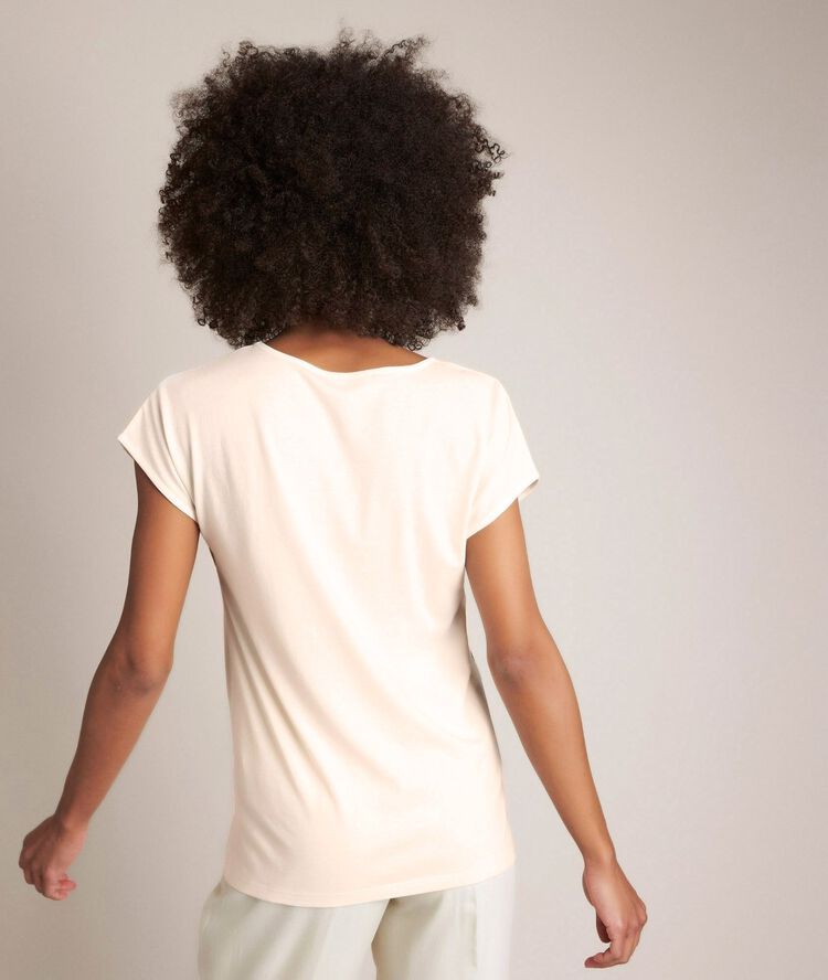 Tee-shirt imprimé rimelle havane.