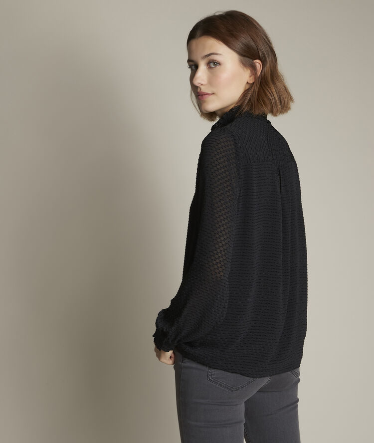 Blouse noire plumetis eve marie noir.