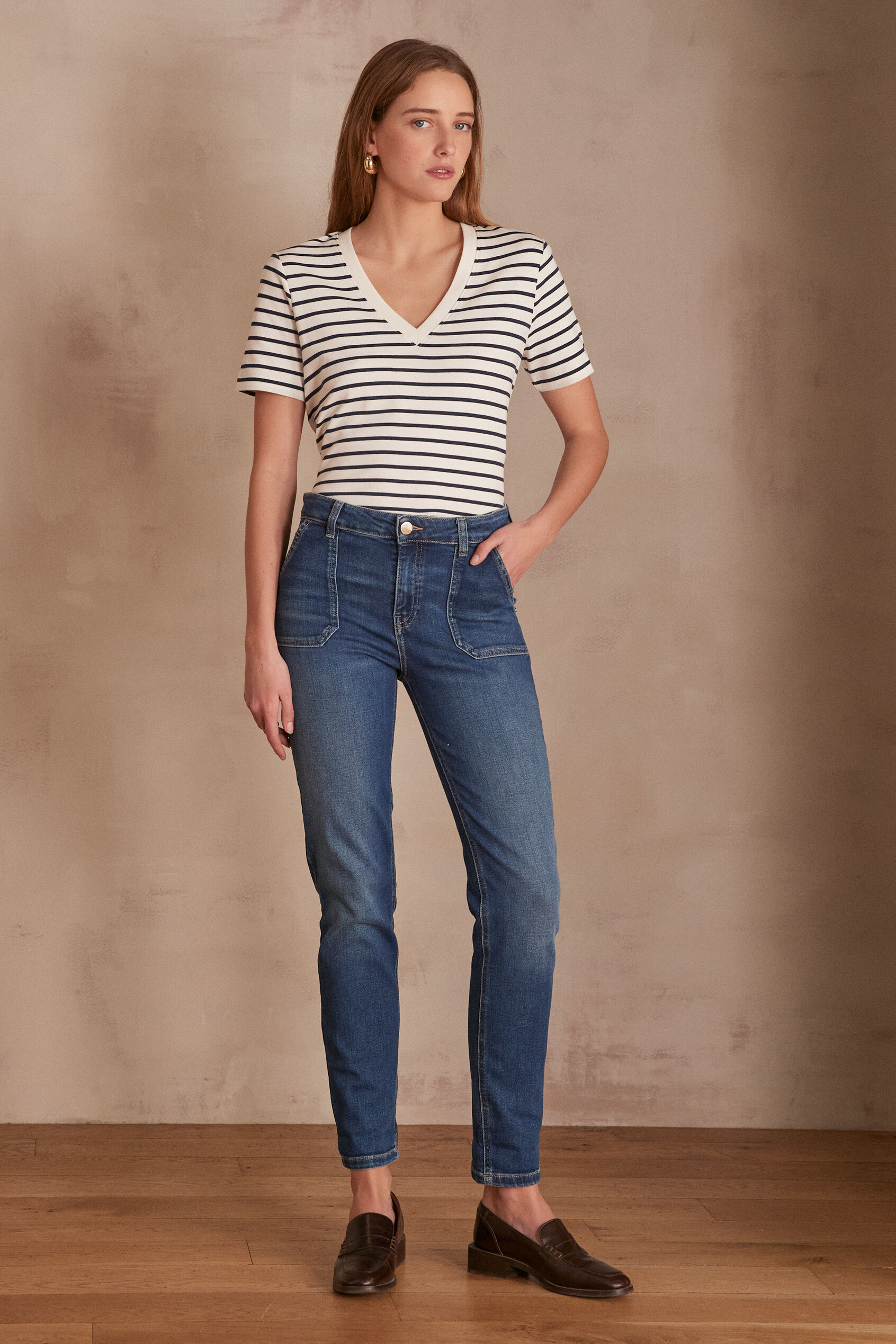 Jean chino en denim  brut nalla
