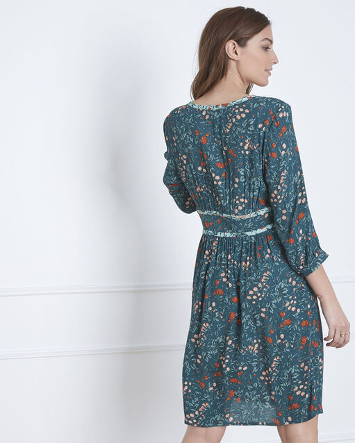 Robe vert clair imprimée luty canard.