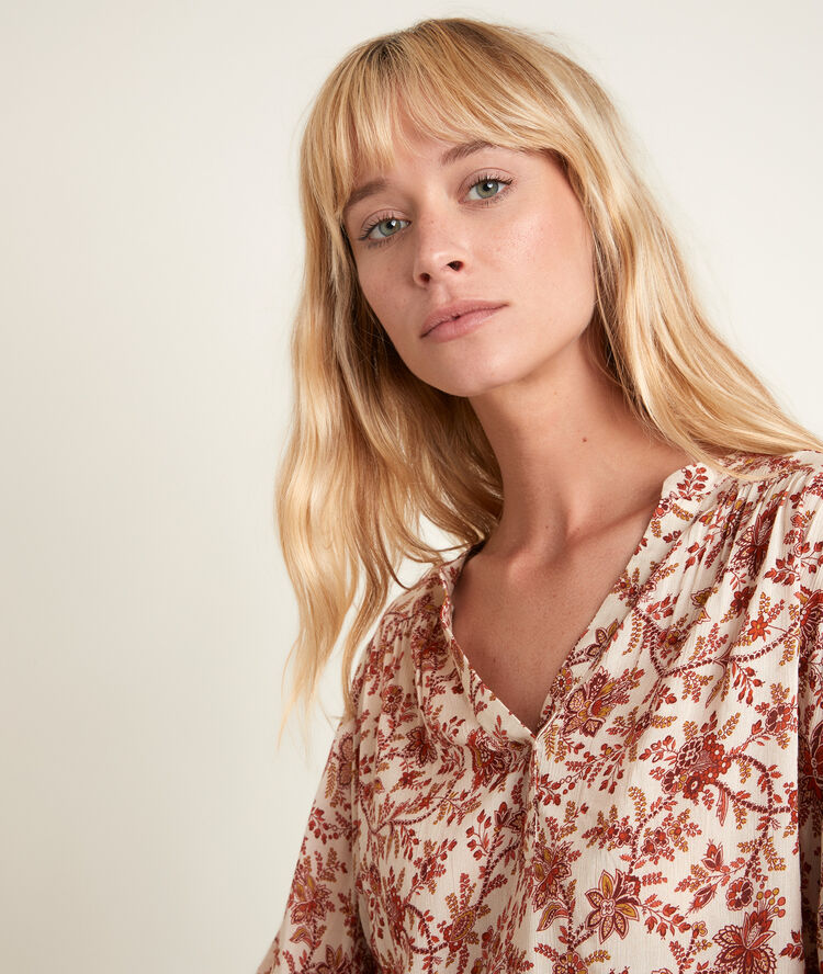 Blouse imprimée elsa bis cannelle.