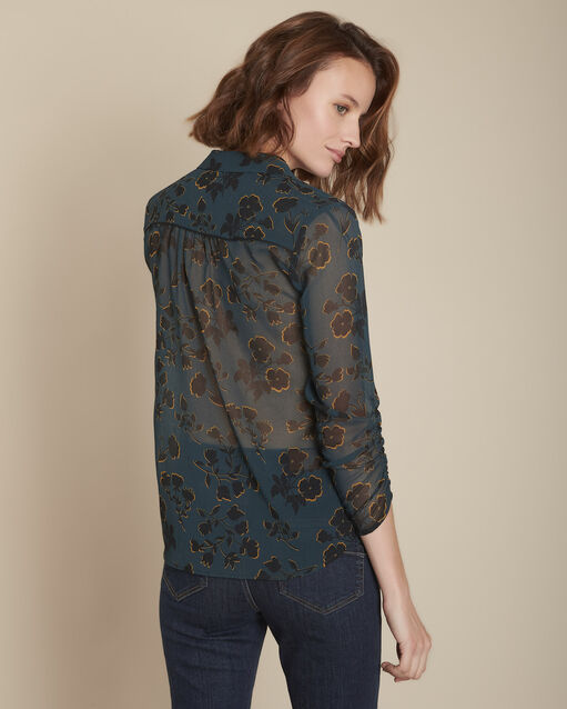 Blousee imprimée transparente magali cypres.