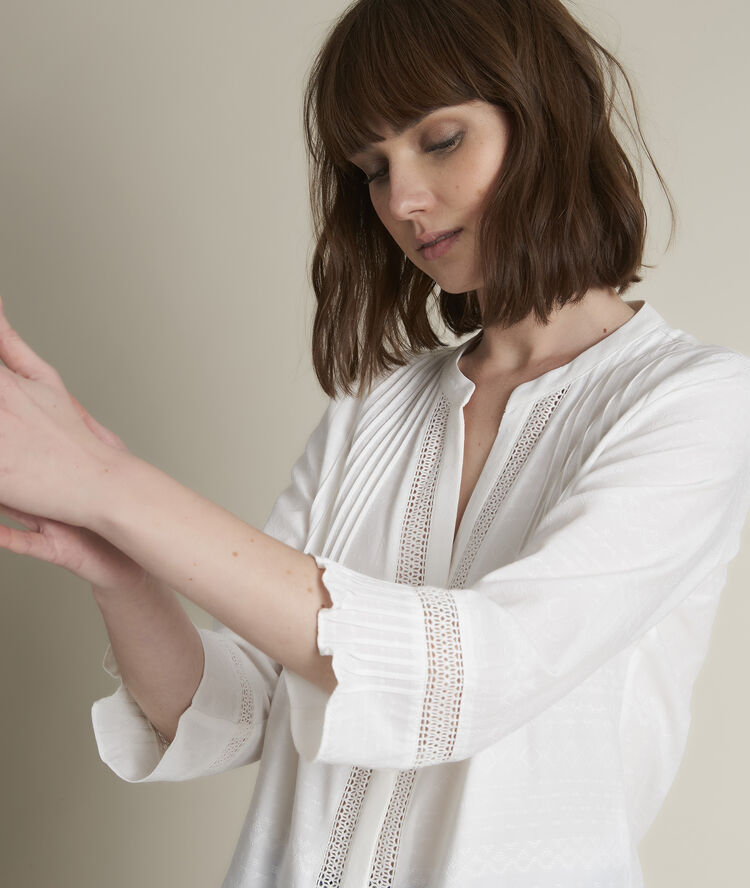 Blouse brod&eacute;e evka ecru.