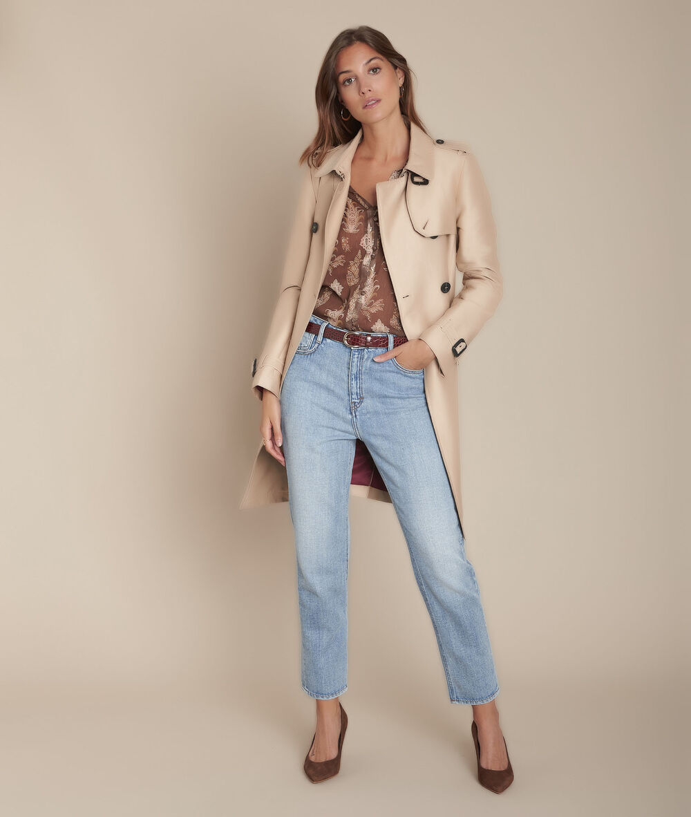 Blouse imprimée meredith marron fonce.