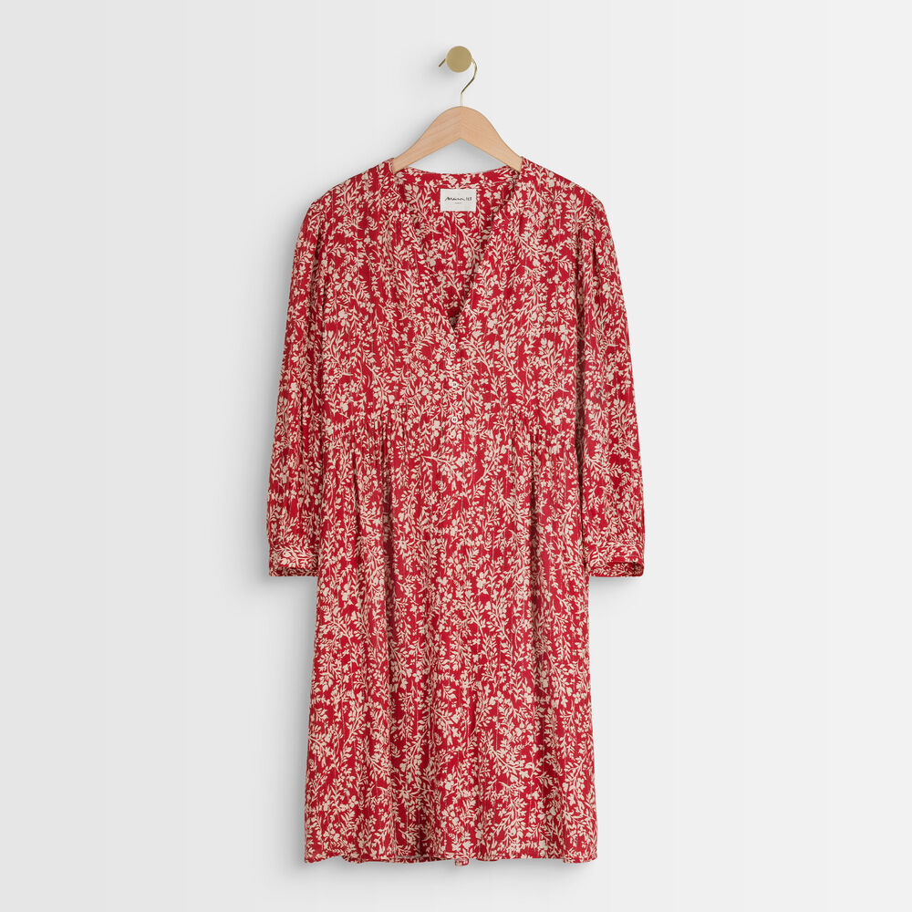 Robe rouge imprimée calypso bourgogne.