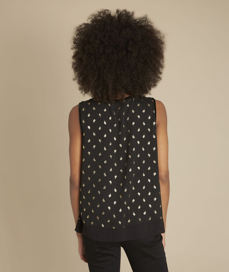 Schwarzes besticktes top fanette schwarz.