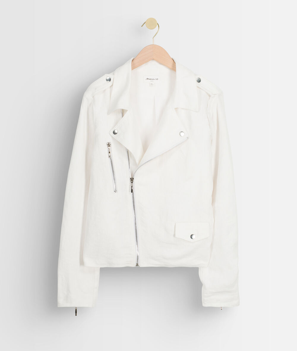 Blouson en lin blanc tommy blanc.