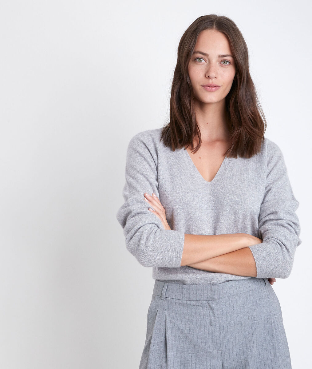 Pull en cachemire gris Ralph | 1-2-3 Pull en cachemire gris Ralph PhotoZ | 1-2-3
