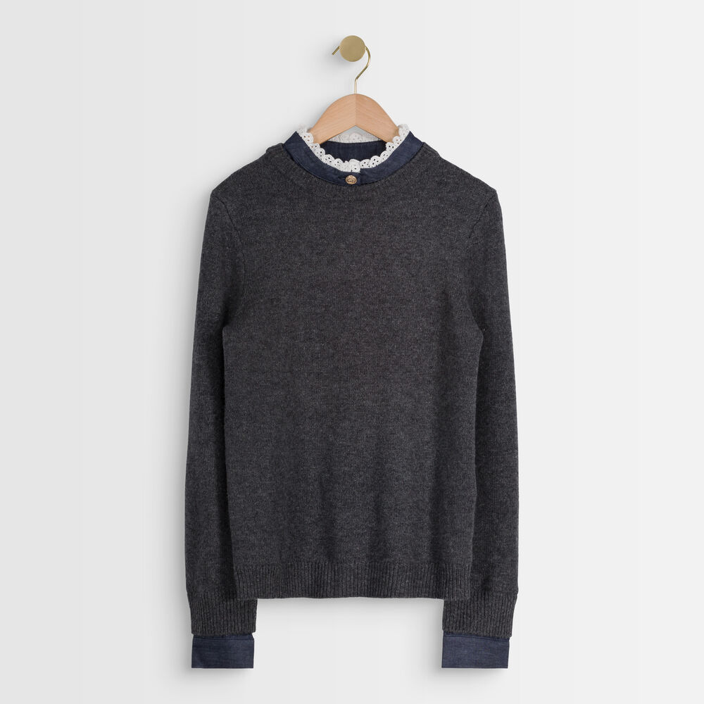 Pull anthracite col fantaisie rendal anthracite.