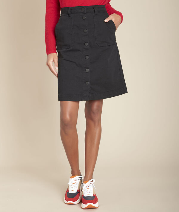 Jupe denim taille haute Kriss | 1-2-3 Jupe denim taille haute Kriss PhotoZ | 1-2-3