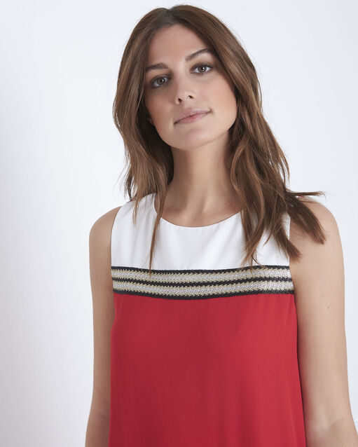 Robe rouge détails lurex isola grenade.