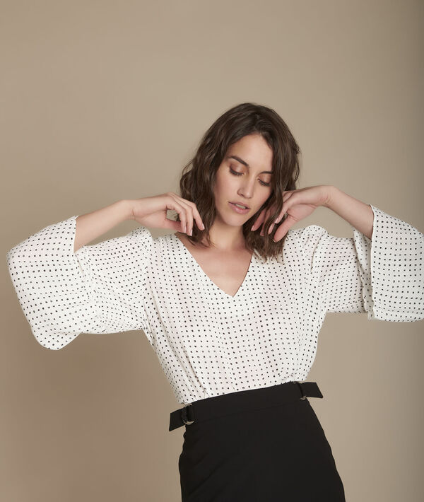 Blouse écrue à pois Morgane | 1-2-3 Blouse écrue à pois Morgane PhotoZ | 1-2-3