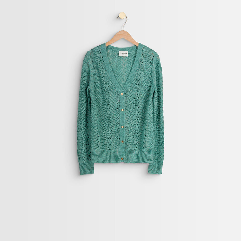 Gilet ajouré brillant jade robbie jade.