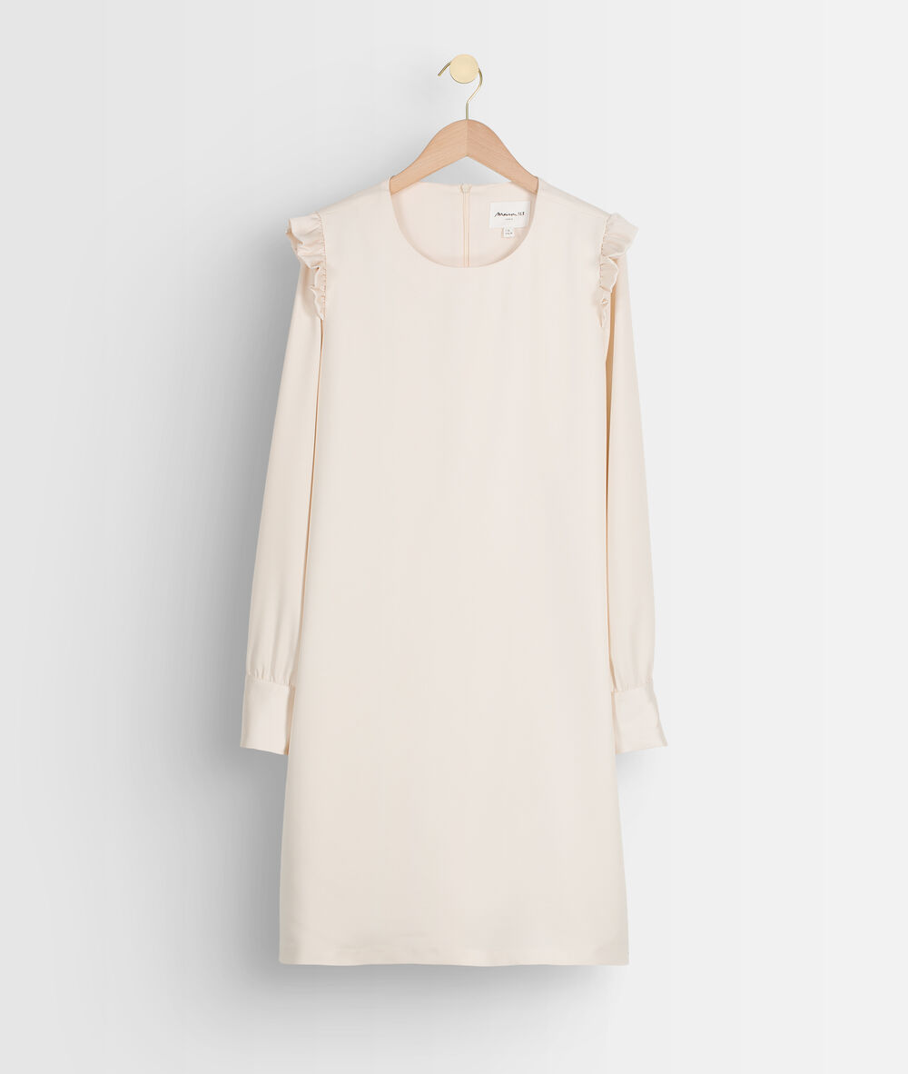 Robe en crêpe crème medina creme.