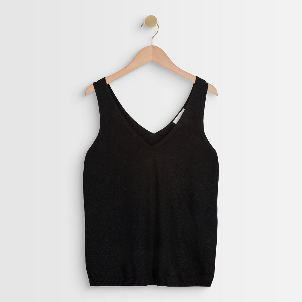 Débardeur en maille noir alizee noir.