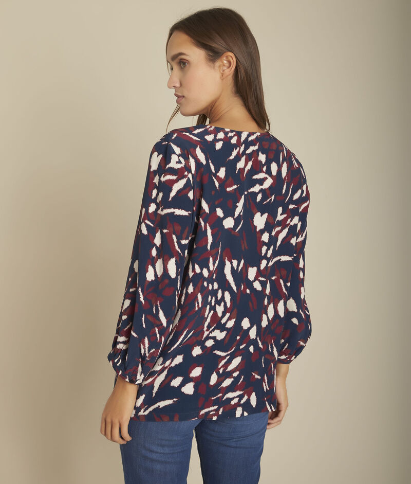 Blouse imprimée manuella noir.