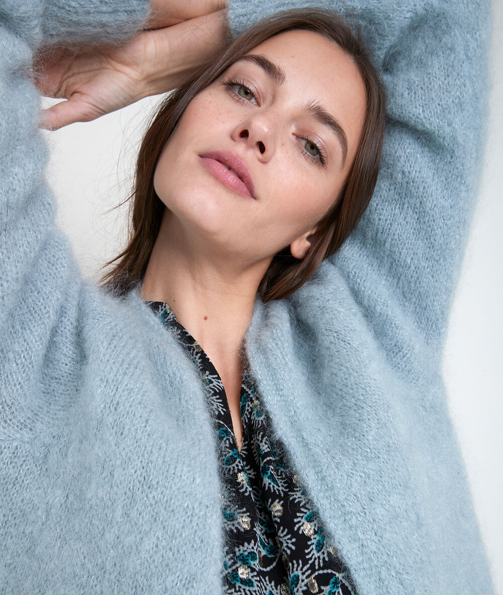 Gilet en mohair mélangé céladon rozelle celadon.