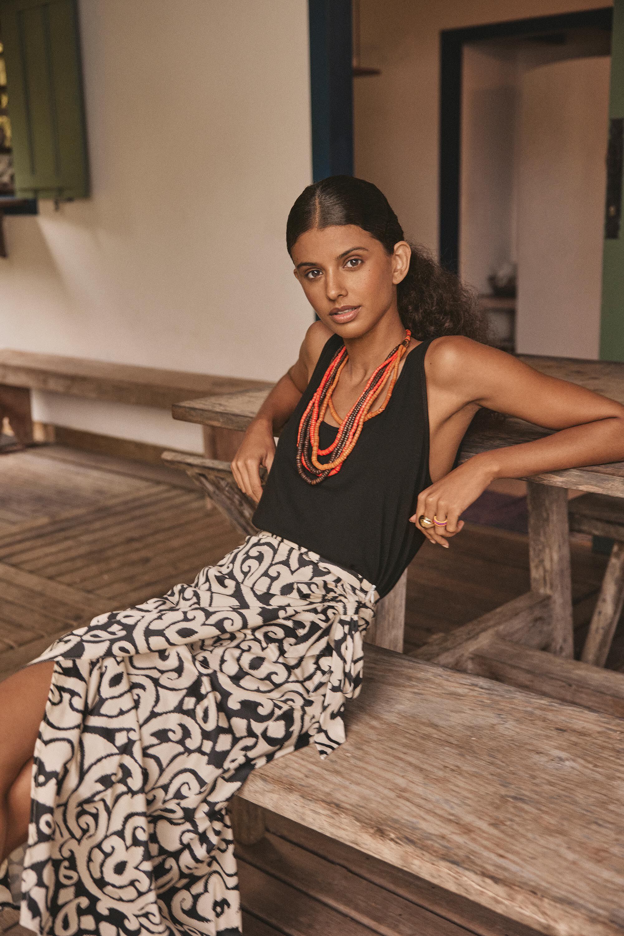 Jupe portefeuille anae