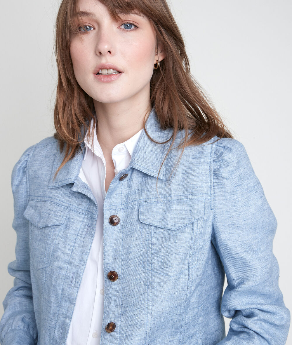 Veste en lin azur passion azur.