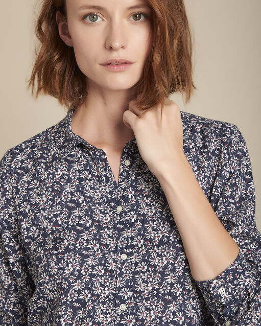Chemise imprimé fleuri ravel encre.